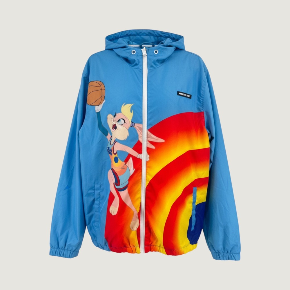 Members Only Looney Tunes Space Jam A New Legacy Windbreaker Jacket Blue XL